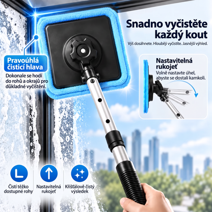 Univerzální magnetický čistič skla — oboustranné čištění, omyvatelné podložky a všestranné použití doma i v autě | Jedna sada. Čistší sklo. Méně námahy. 💎